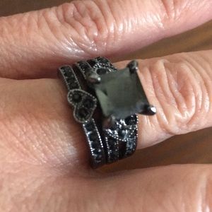 Black Cubic Zirconia Ring
